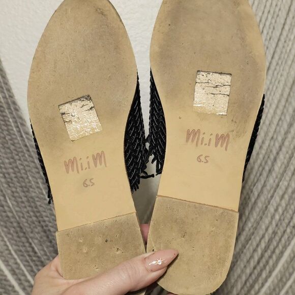 Anthropologie-Mi iM Vivi Frayed Edge Boho Woven Braided Mule Sz 6.5 - Picture 7 of 7